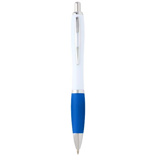 Stylo personnalisé à bille en plastique recyclé Nash Vert d'eau